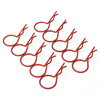 Red 45° Large-ring Body Clips 10PCS