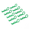 Green 45° Medium-ring Thickened Body Clips 10PCS [59910G]