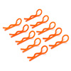 Orange 45° Medium-ring Thickened Body Clips 10PCS [59910O]