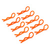 Orange 45° Medium-ring Thickened Body Clips 10PCS