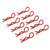 Red 45&deg; Medium-ring Thickened Body Clips 10PCS