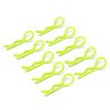 Yellow 45&deg; Medium-ring Thickened Body Clips 10PCS