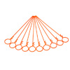 Orange Large-ring Long Body Clips 10PCS