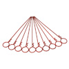 Red Large-ring Long Body Clips 10PCS