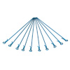 Blue Bent Small-ring Long Body Clips 10PCS [59912B]