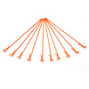 Orange Bent Small-ring Long Body Clips 10PCS [59912O]