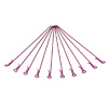 Purple Bent Small-ring Long Body Clips 10PCS