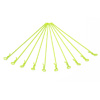 Yellow Bent Small-ring Long Body Clips 10PCS