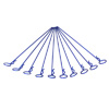 Navy-blue 45&deg; Medium-ring Long Body Clips 10PCS