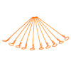 Orange 45&deg; Medium-ring Long Body Clips 10PCS