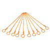 Orange Medium-ring Long Body Clips 10PCS