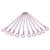 Purple Medium-ring Long Body Clips 10PCS [59915P]