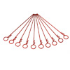 Red Medium-ring Long Body Clips 10PCS [59915R]