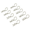 Plated Medium-ring Body Clips 10PCS