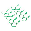 Green 20° Large-ring Body Clips 10PCS [59918G]