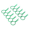 Green 20&deg; Large-ring Body Clips 10PCS