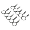 Black 20&deg; Large-ring Body Clips 10PCS