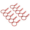 Red 20° Large-ring Body Clips 10PCS [59918R]