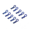 Navy-blue Mini Small-ring Body Clips 10PCS [59919N]