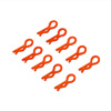 Orange Mini Small-ring Body Clips 10PCS