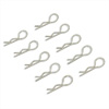 Plated 45&deg; Small-ring Body Clips 10PCS