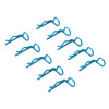 Blue 90° Small-ring Body Clips 10PCS [59924B]