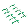 Green 90° Small-ring Body Clips 10PCS [59924G]