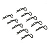 Black 90° Small-ring Body Clips 10PCS [59924K]