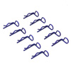 Navy-blue 90° Small-ring Body Clips 10PCS [59924N]