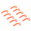 Orange 90&deg; Small-ring Body Clips 10PCS