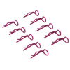 Purple 90&deg; Small-ring Body Clips 10PCS