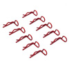 Red 90&deg; Small-ring Body Clips 10PCS