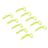 Yellow 90&deg; Small-ring Body Clips 10PCS