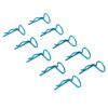 Blue 90&deg; Medium-ring Body Clips 10PCS