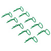 Green 90&deg; Medium-ring Body Clips 10PCS