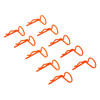 Orange 90&deg; Medium-ring Body Clips 10PCS