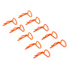 Orange 90° Medium-ring Body Clips 10PCS