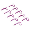 Purple 90&deg; Medium-ring Body Clips 10PCS