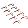 Red 90&deg; Medium-ring Body Clips 10PCS