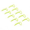 Yellow 90&deg; Medium-ring Body Clips 10PCS