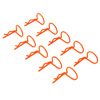 Orange 90° Large-ring Body Clips 10PCS [59926O]