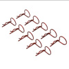 Red 90&deg; Large-ring Body Clips 10PCS