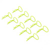 Yellow 90&deg; Large-ring Body Clips 10PCS