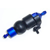 Navy Blue Aluminum 1/8 Fuel Filter w/ Rubber Pump