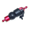 Red Aluminum 1/8 Fuel Filter w/ Rubber Pump