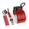 Red Aluminum Motor Heat Sink w/ adjustable fan (side)