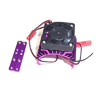 Purple Aluminum Motor Heat Sink w/ adjustable fan (top)