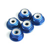 Blue Aluminum 4mm Flanged Lock Nut [57124B]