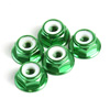 Green Aluminum 4mm Flanged Lock Nut [57124G]