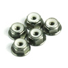 Titanium Color Aluminum 4mm Flanged Lock Nut